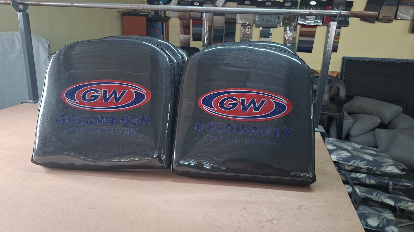 Custom branded vehicle seat covers
