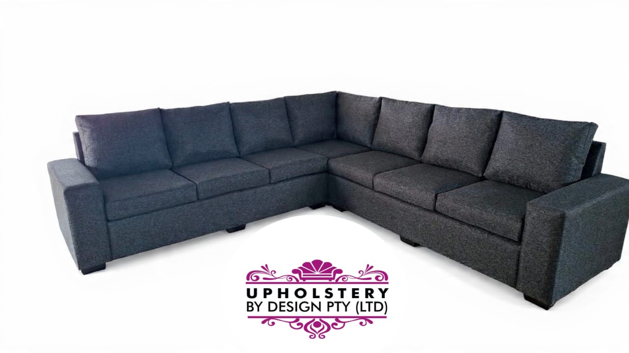 Custom upholstered corner lounge suite